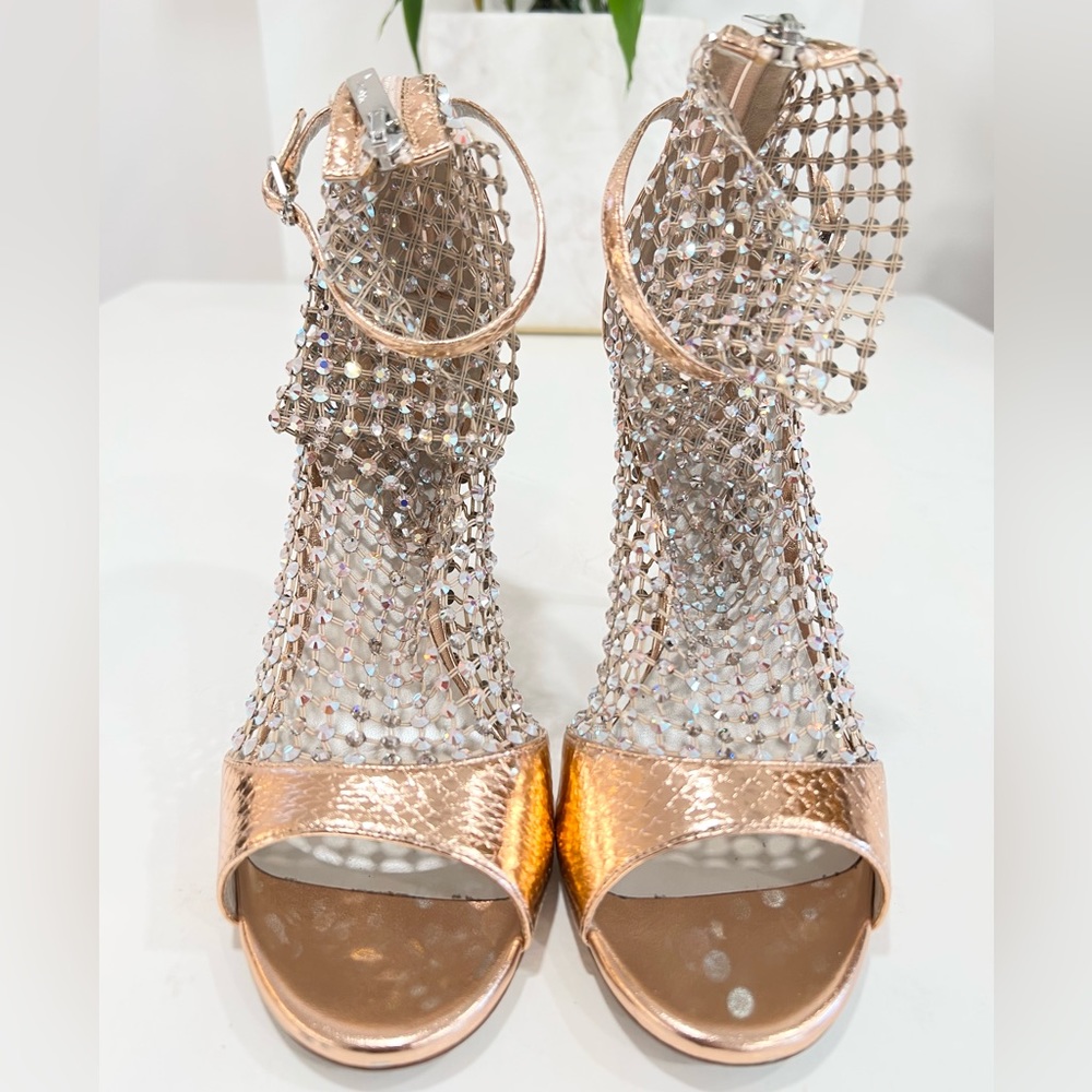 Rene Caovilla Mesh And Metallic Net Boots Galaxia… - image 8